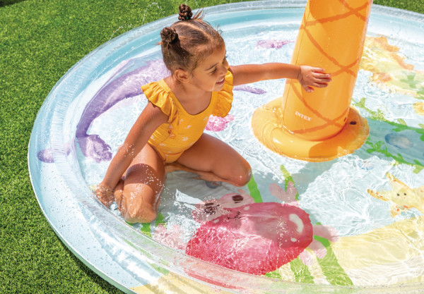   INTEX Palm Tree Spray Pool, . 56433NP