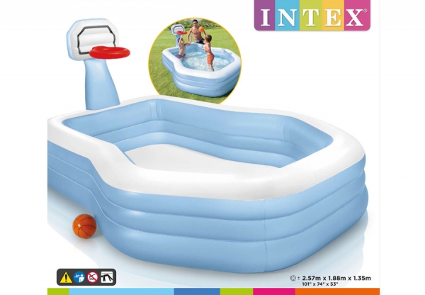   INTEX Swim Center Shootin Hoops Family Pool, . 57183NP