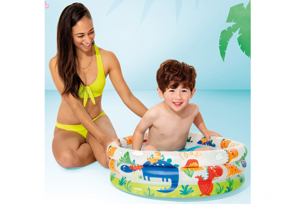   INTEX Dino Buddies 3-Ring Baby Pool, . 57106NP
