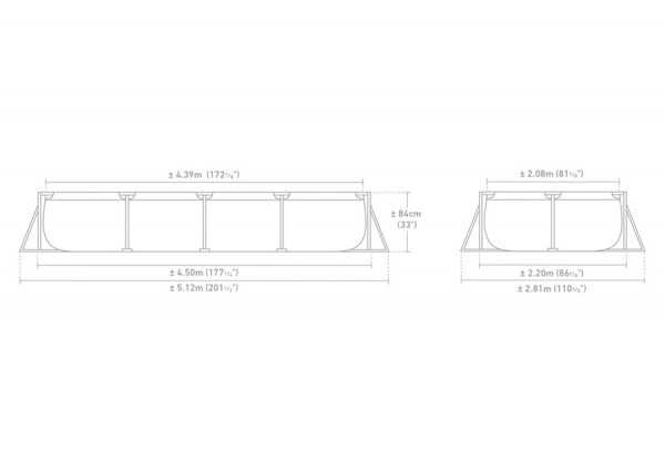   450  220  84  INTEX Rectangular, . 28274NP,  