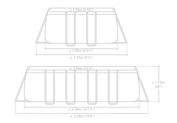   400  200  122  INTEX Rectangular Prism, . 26790WP, 