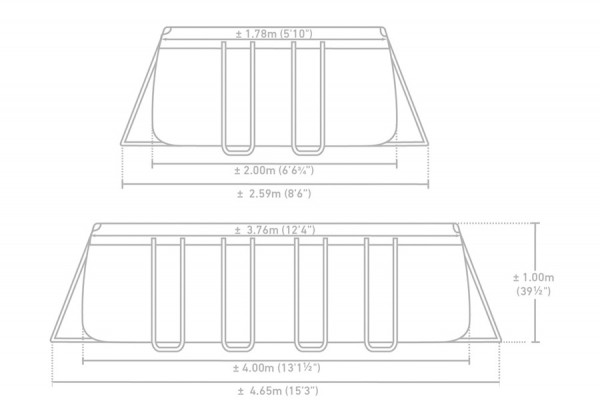   400  200  100  INTEX Rectangular Chevron Prism, . 26780WPA