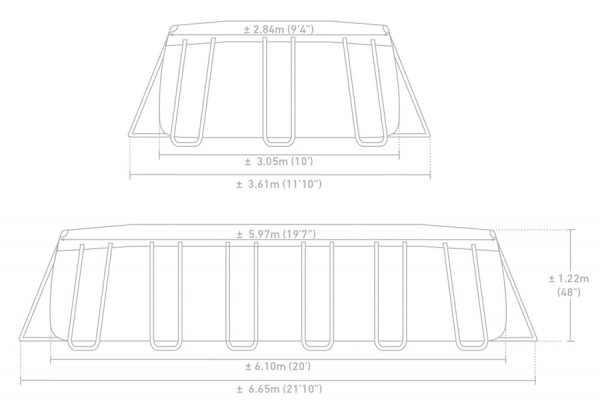   610  305  122  INTEX Oval Prism, . 54798CS,  , , , 