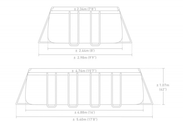  488  244  107  INTEX Rectangular Prism, . 26792WP, , 
