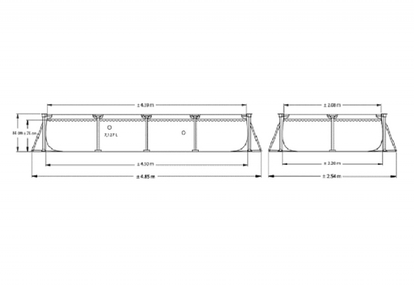   450  220  84  INTEX Rectangular, . 28274NP,  