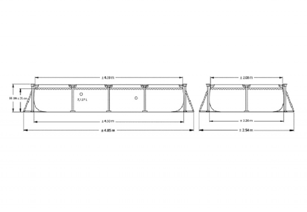   450  220  84  INTEX Rectangular, . 28273NP