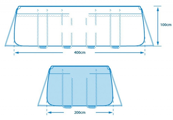   400  200  100  INTEX Rectangular Prism, . 26788WPA