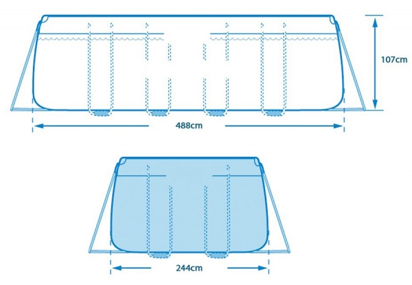   488  244  107  INTEX Rectangular Prism, . 26792WPA