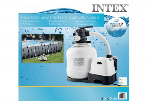       INTEX Kristal Clear Sand Filter Pump and Saltwater System QX2600, . 26680