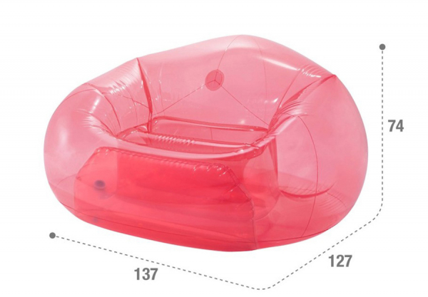   INTEX Transparent Pink Beanless Bag, . 66501NP,  