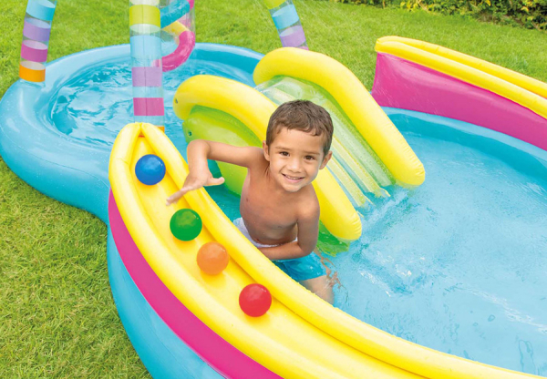   - INTEX Rainbow Funnel Play Center, . 56137NP